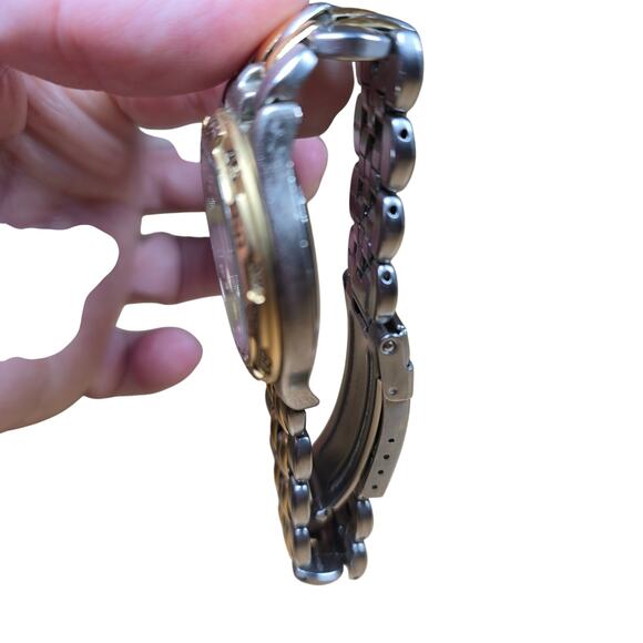 Fossil blue BQ-8774 Gold Silver Mens Watch Y2K Classic Watch Water Resistant - Picture 6 of 8